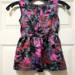 Girl's Size 6 | Floral Satin Top